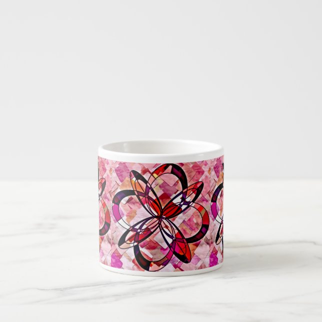 Tasse Expresso conception abstraite funky (Devant)