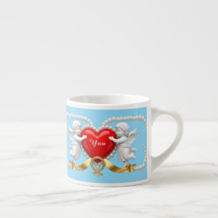 Tasse Expresso Conception de cœur romantique