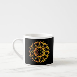Tasse Expresso Conception de mandala unique doré-95747