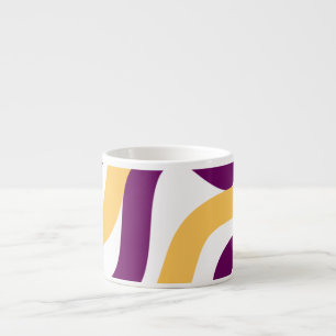 Tasse Expresso Conception de motif ondulé de lignes incurvées mar
