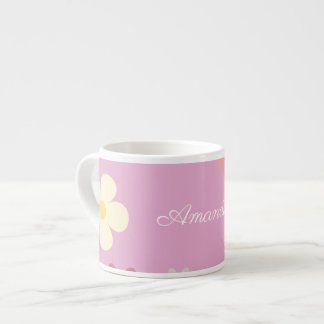 Tasse Expresso Conception de motifs floraux personnalisables