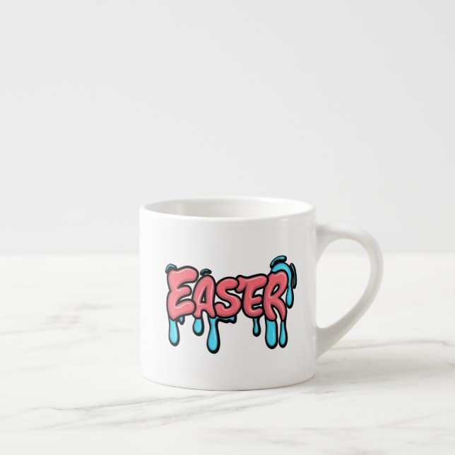 Tasse Expresso Conception de style graffiti avec texte goutte à g (Droite)
