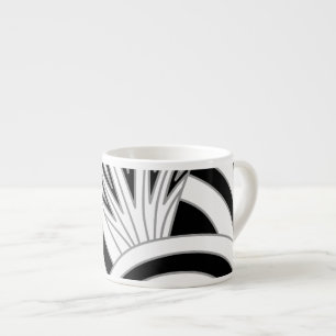 Tasse Expresso Conception monochrome d'art déco