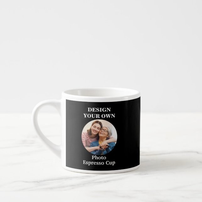 Tasse Expresso Concevez votre propre photo noire (Gauche)