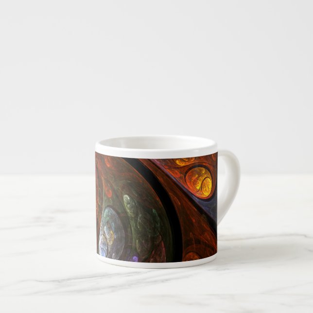 Tasse Expresso Connexion fluide Art Abstrait Espresso Mug (Devant droit)