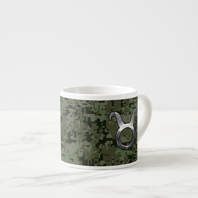 Tasse Expresso Connexion Taurus au Camouflage numérique vert Wood (Devant droit)