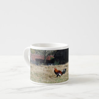 Tasse Expresso Coq à la ferme Photo de Sandy Closs.