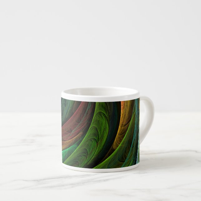 Tasse Expresso Couleur Gloire Moderne Art Abstrait Motif Élégant (Devant droit)
