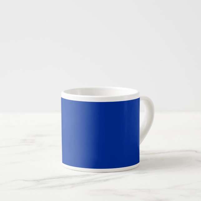 Tasse Expresso Couleur solide de cobalt électrique | Classic Eleg (Devant droit)