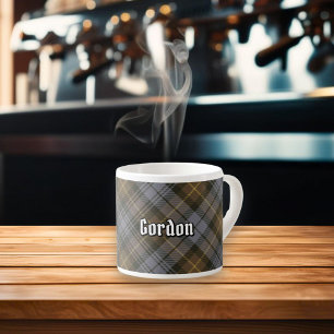 Tasse Expresso Coupe Clan Gordon Tartan Patiné Espresso
