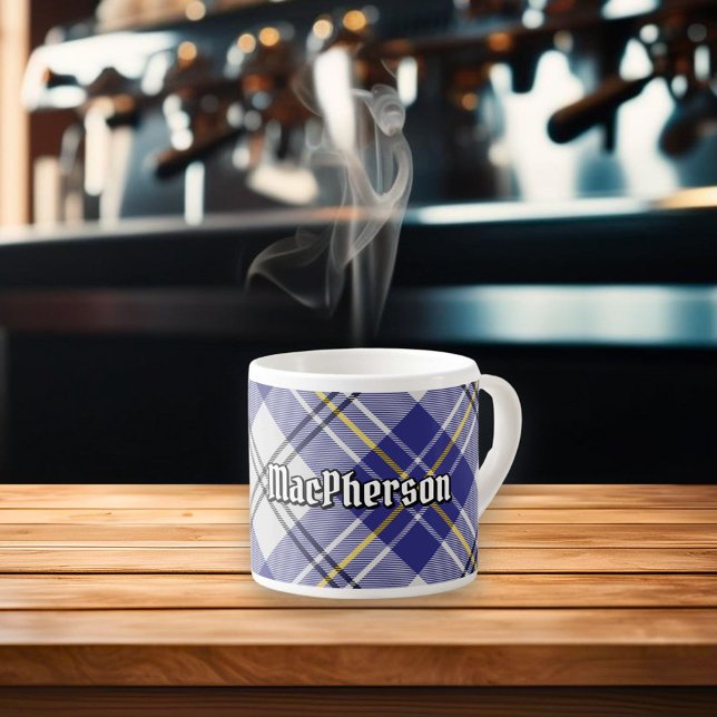 Tasse Expresso Coupe Clan MacPherson bleu robe Tartan Espresso (Créateur téléchargé)