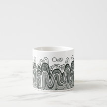Coupe d'Espresso avec vue sur la montagne