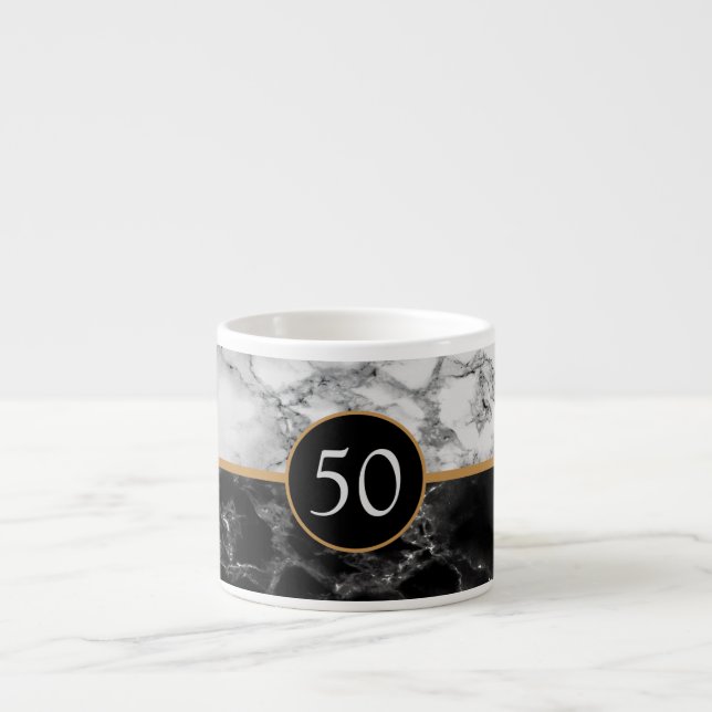 Tasse Expresso Coupe d'Espresso d'anniversaire ou d'anniversaire  (Devant)