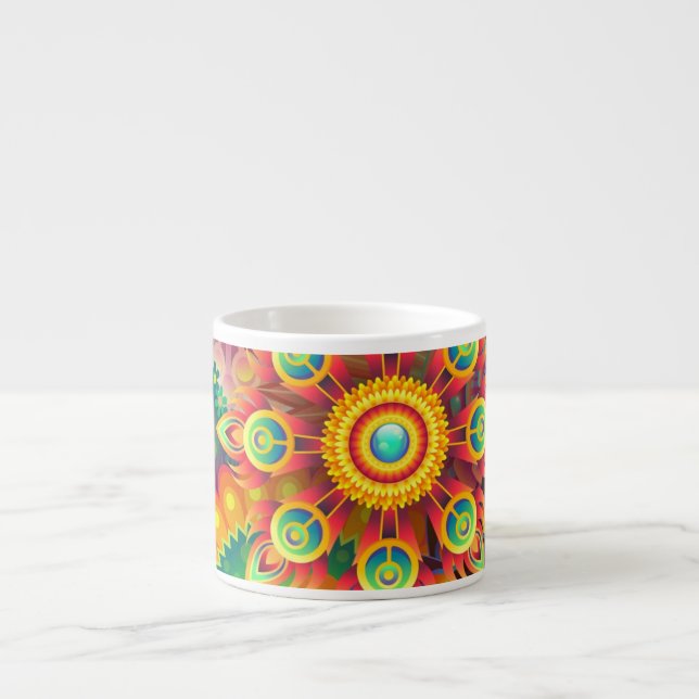 Tasse Expresso Coupe Funky Mandalas Espresso (Devant)