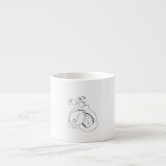 Tasse Expresso couple d'amoureux mariage anniversaire Mr & Mrs.