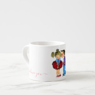 Tasse Expresso Couple Love Espresso Cup - Je t'aime pour toujours