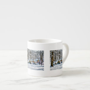 Tasse Expresso Cour de récréation hivernale