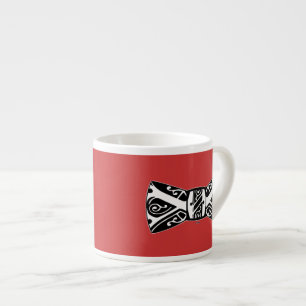 Tasse Expresso Cravate noir et blanc