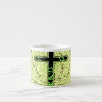 CROIX NOIRE ET VERTE AVEC ARRIÈRE - PLAN EN MARBRE