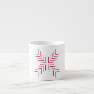 Tasse Expresso Croix X (rose et gris)