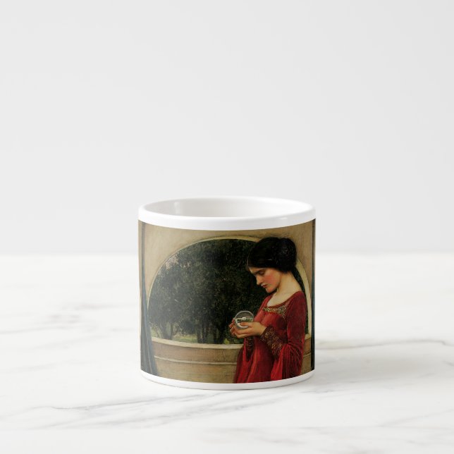 Tasse Expresso Crystal Ball Woman Waterhouse Peinture (Devant)