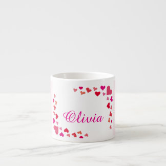 Tasse Expresso Custom Name Heart Mug