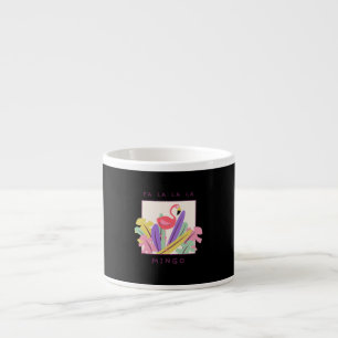 Tasse Expresso Cute Fa La Mingo Noël Falala Flamant rose de neige