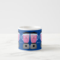 Cute happy food mixender cuisine appareil dessin a
