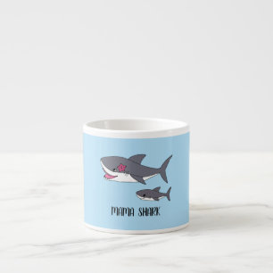 Tasse Expresso Cute Mama Shark et Baby Shark Mug