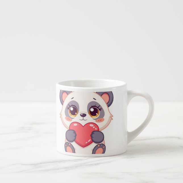 Tasse Expresso Cute Panda Mug - Kawaii Cartoon Animal Café Cup (Droite)
