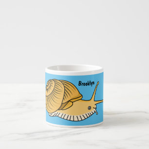 Tasse Expresso Cute yellow snail cartoon
