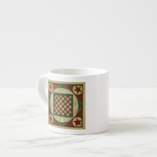 Tasse Expresso Damier antique par le harpiste d'Ethan