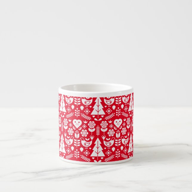 Tasse Expresso Décorations de Noël scandinave nordique (Devant)