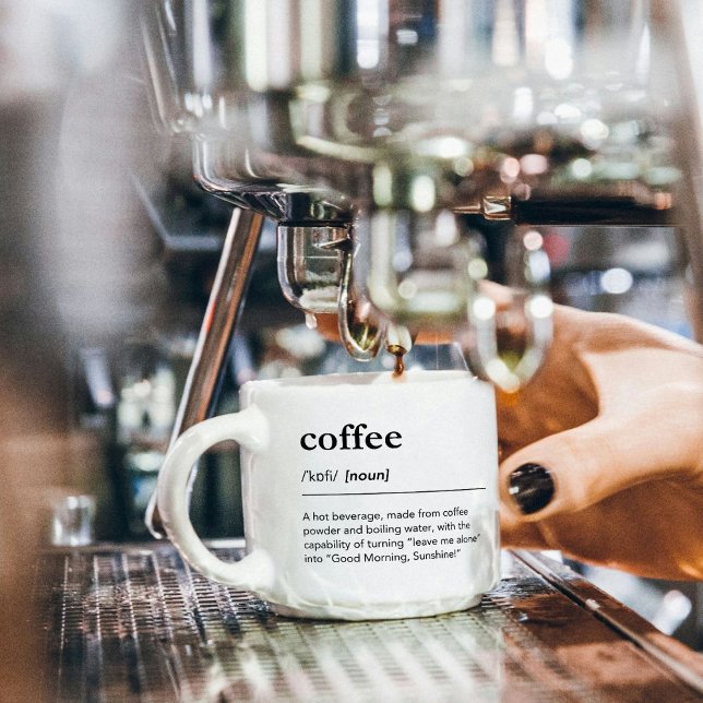 Tasse Expresso Définition de café moderne drôle dicitare (Créateur téléchargé)