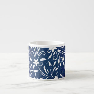 Tasse Expresso Denim Blooms : Floral Pattern Arrière - plan