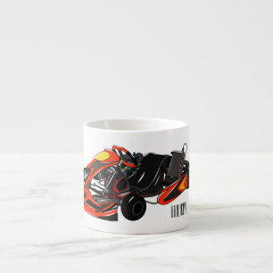 Tasse Expresso dessin animé de Kart racing