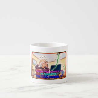 Tasse Expresso Dessin humoristique de la panique d'un trader bour