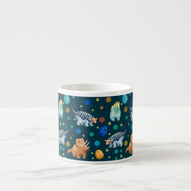 Tasse Expresso Dinosaures ardent Taille de l'enfant Mug (Devant)