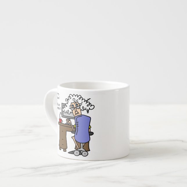 Tasse Expresso Disque Dur Sauvegarde Humoristique (Devant gauche)