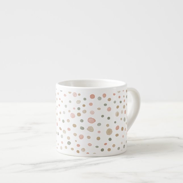 Tasse Expresso Dots d'aquarelle Mandy Confetti Espresso Mug (Devant droit)