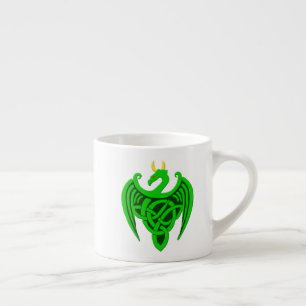 Tasse Expresso Dragon Celtique Vert Espresso Mug