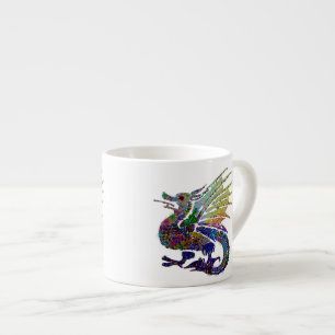 Tasse Expresso Dragon orné de bijoux