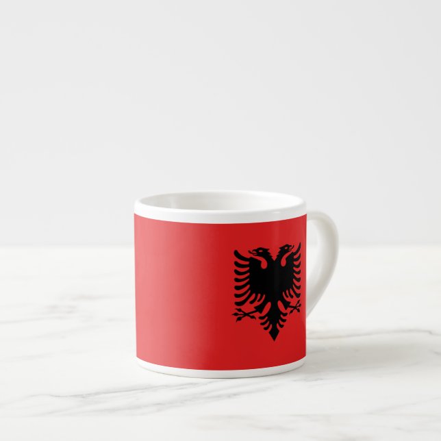 Tasse Expresso Drapeau albanais (Devant droit)