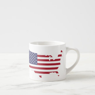 Tasse Expresso Drapeau américain Forme États-Unis d'Amérique