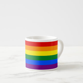 Tasse Expresso Drapeau arc-en-ciel 6 bandes LGBT Gay pride
