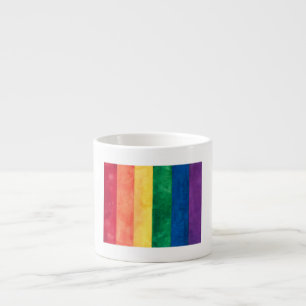 Tasse Expresso Drapeau arc-en-ciel gay pride