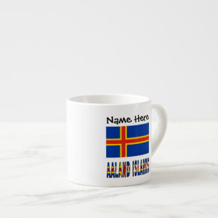 Tasse Expresso Drapeau Ashland Islands Ålander Personnalisé