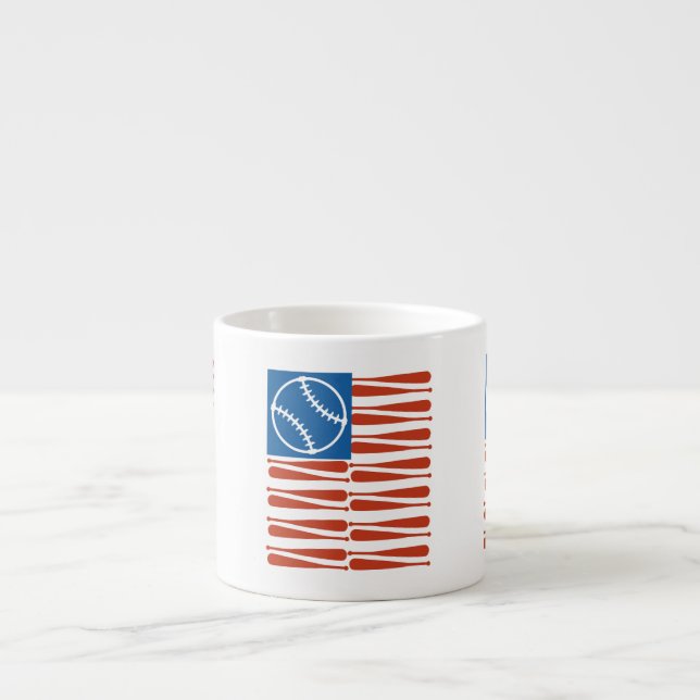 Tasse Expresso Drapeau de base-ball (Devant)