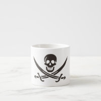 Drapeau de crâne obsidien Drapeau de pirate Calico