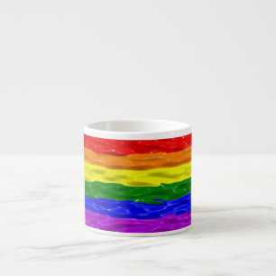 Tasse Expresso Drapeau de fierté de SlipperyJoe's vernis liquide